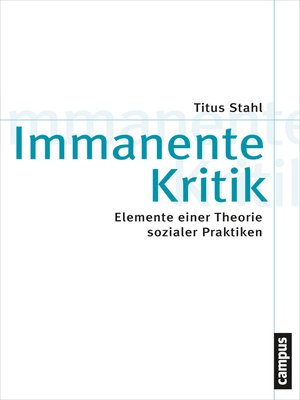 cover image of Immanente Kritik